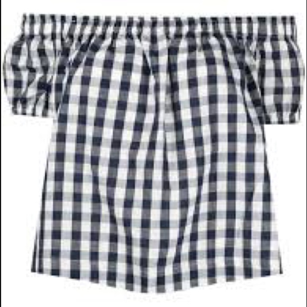 J Crew | Gingham Off Shoulder Top | Size Small